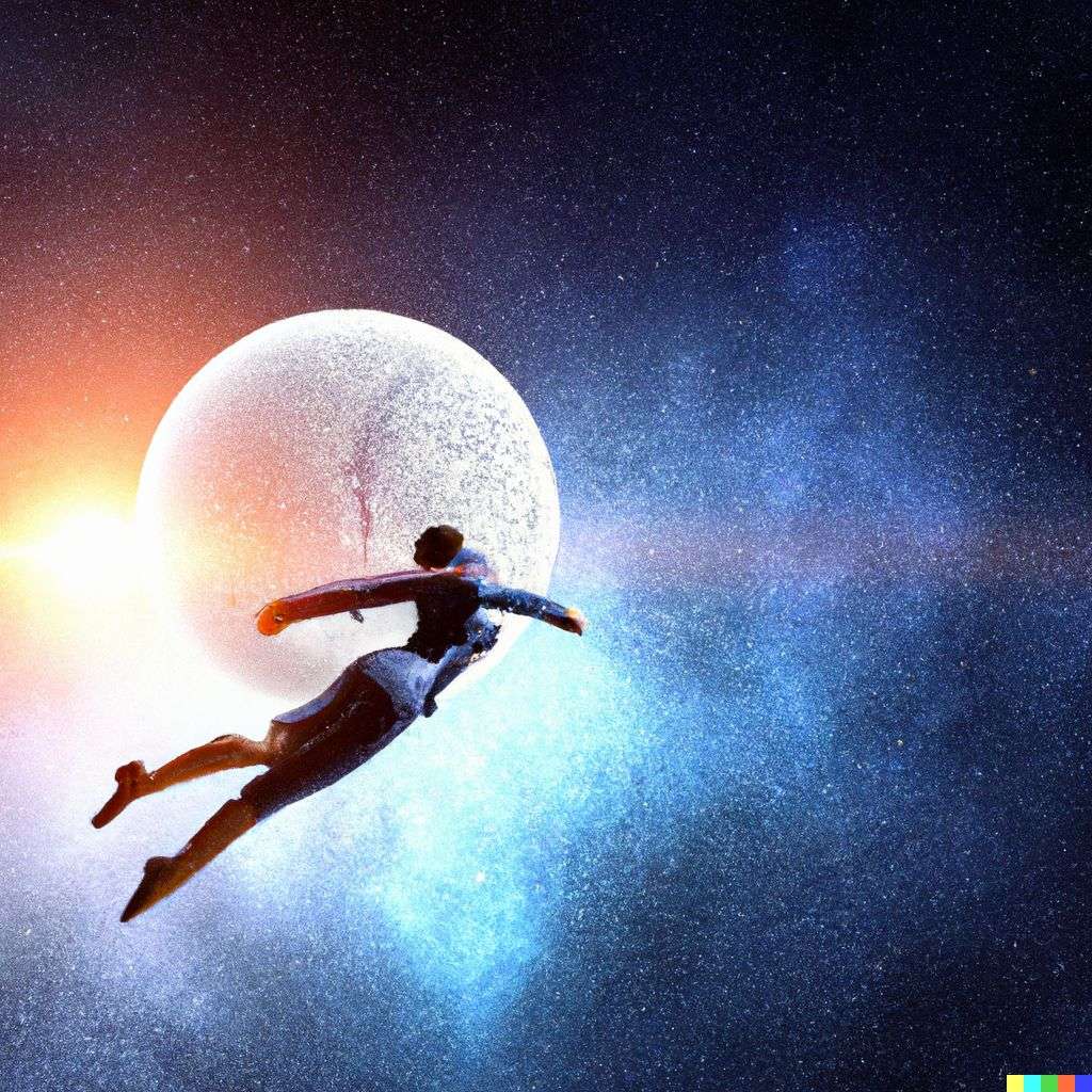 the discovery of gravity, mixed media